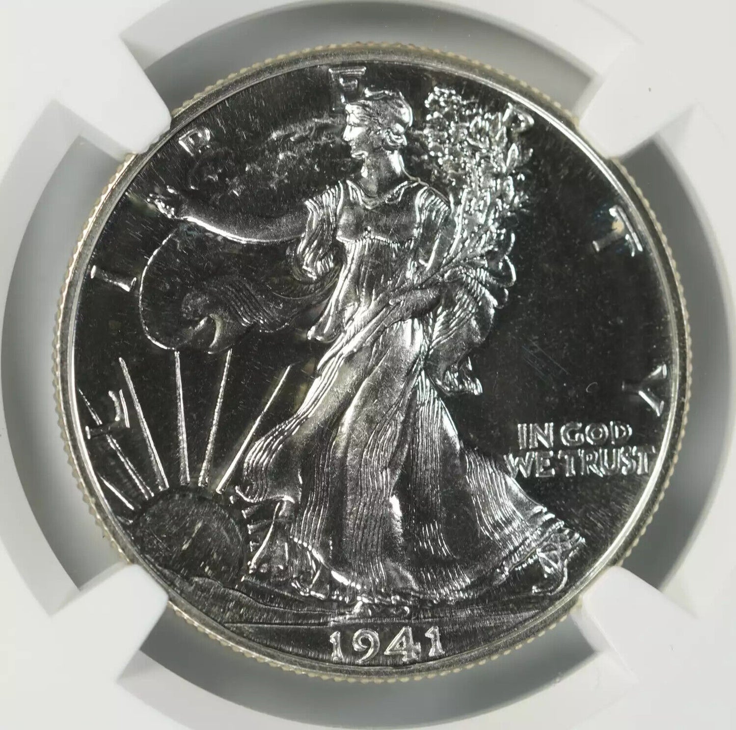 1941 PROOF WALKING LIBERTY HALF DOLLAR 50C NGC CERTIFIED PF 66 NO 'AW' (005)