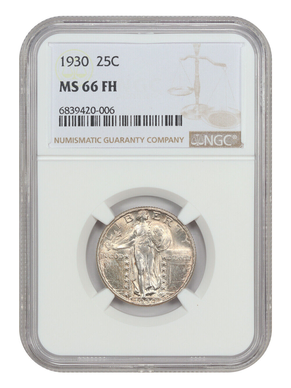 1930 25C NGC MS66FH - Standing Liberty Quarter