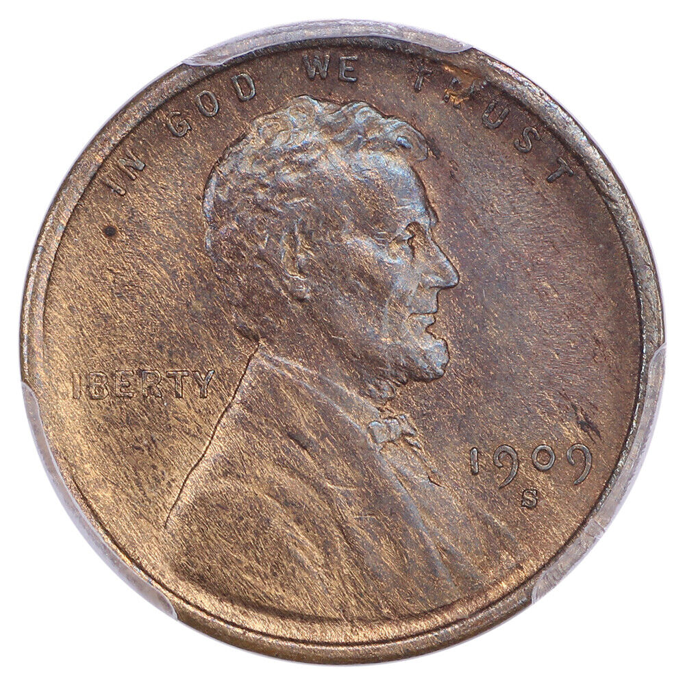 1909-S 1C Lincoln PCGS MS64RB - Lincoln Cent (Wheat Reverse)