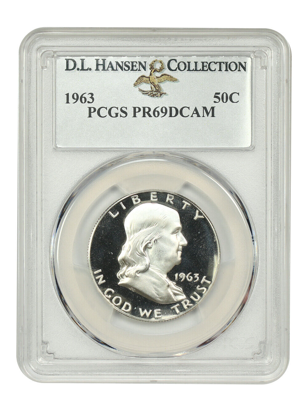 1963 50C PCGS PR69DCAM ex: D.L. Hansen