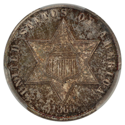 1869/9 3CS CACG PR66 ex: D.L. Hansen - Three Cent Silver