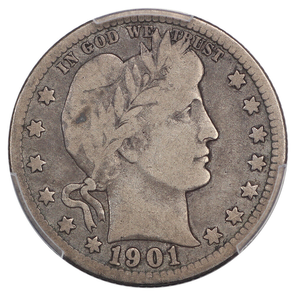 1901-O 25C CACG VG10 - Barber Quarter - Better O-Mint