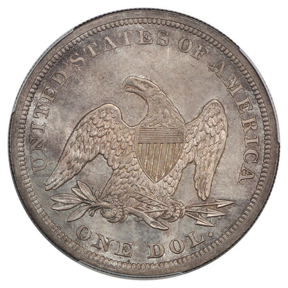 1864 $1 PCGS MS65