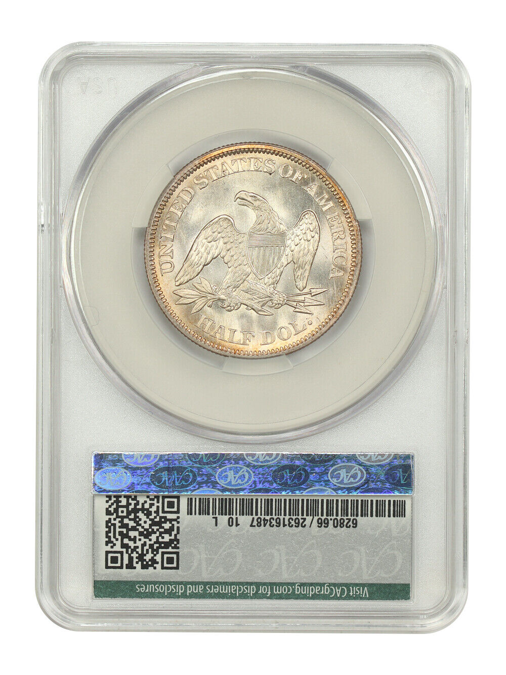 1862 50C CACG MS66 ex: D.L. Hansen - Liberty Seated Half Dollar