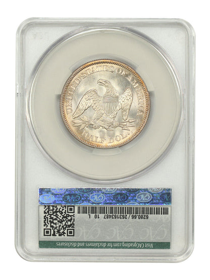 1862 50C CACG MS66 ex: D.L. Hansen - Liberty Seated Half Dollar