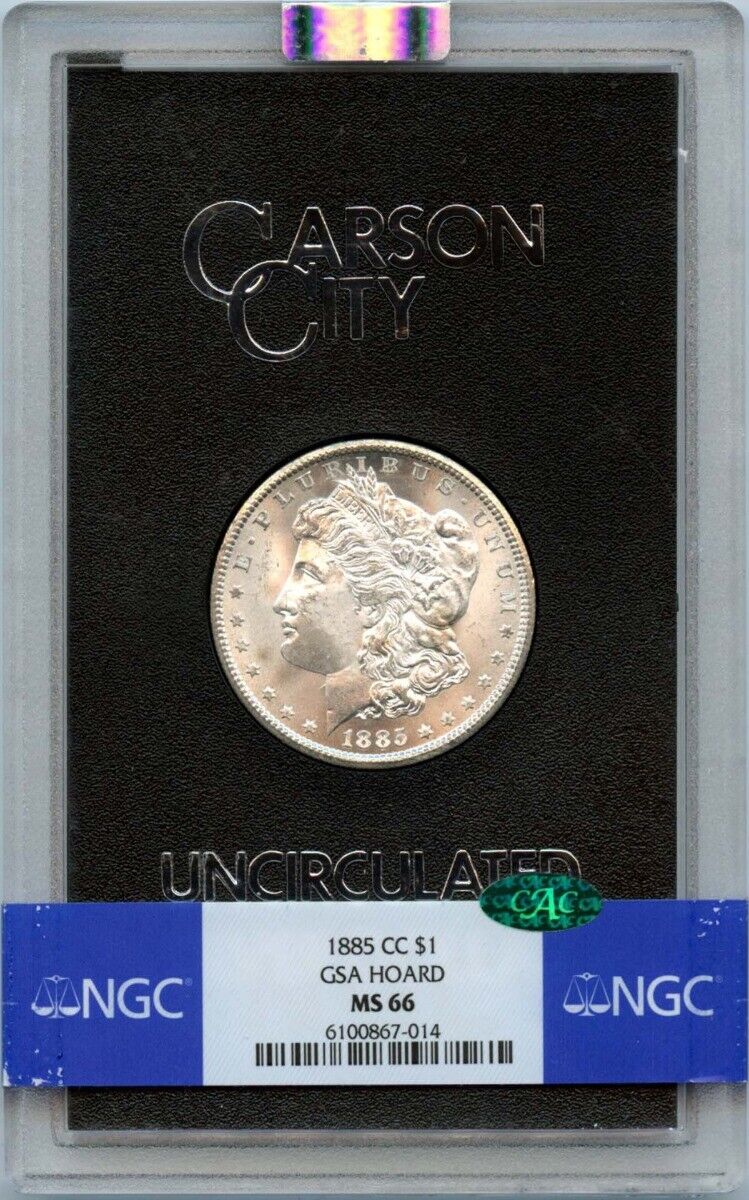 1885-CC Morgan Dollar GSA HOARD S$1 NGC MS66