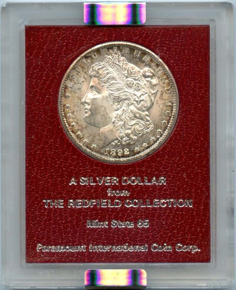 1892-CC Morgan Dollar $1 Redfield Hoard NGC MS63