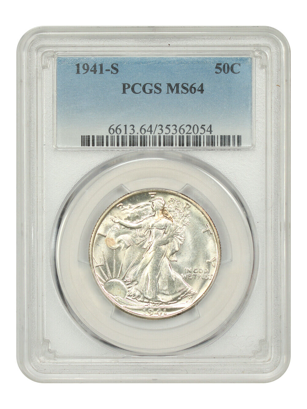 1941-S 50C PCGS MS64 - Walking Liberty Half Dollar