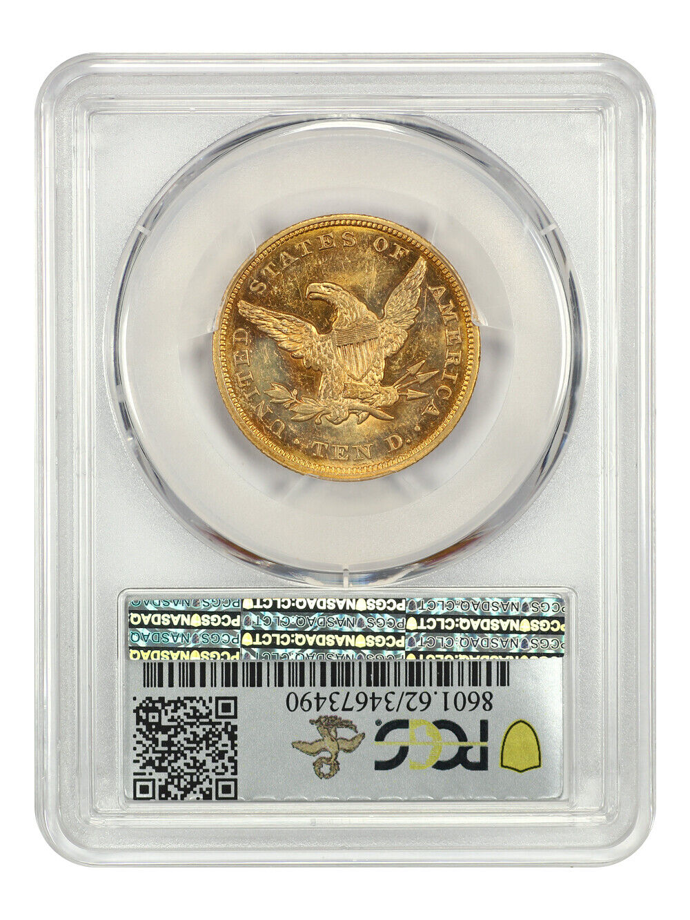 1849 $10 PCGS MS62 ex: D.L. Hansen