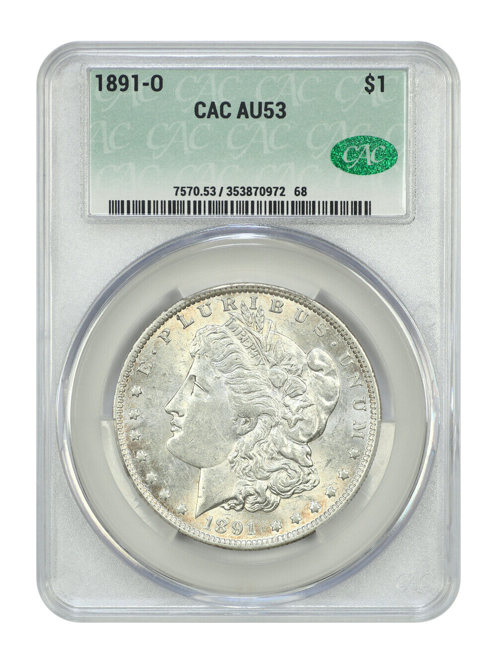 1891-O $1 CACG AU53 - Morgan Dollar