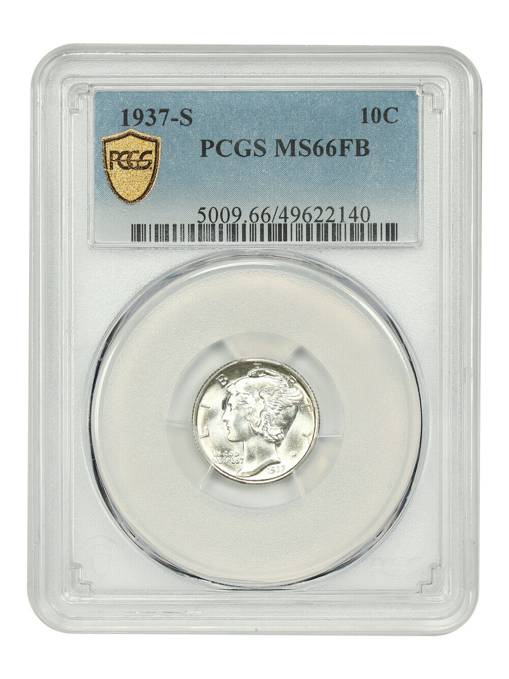 1937-S 10C PCGS MS66FB - Mercury Dime