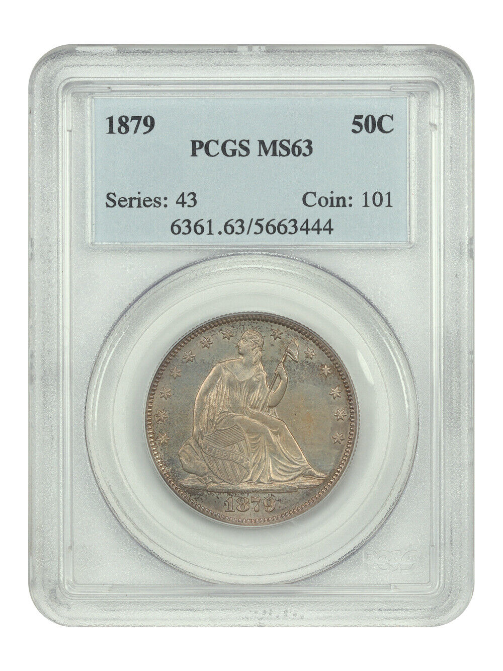 1879 50C PCGS MS63 - Liberty Seated Half Dollar