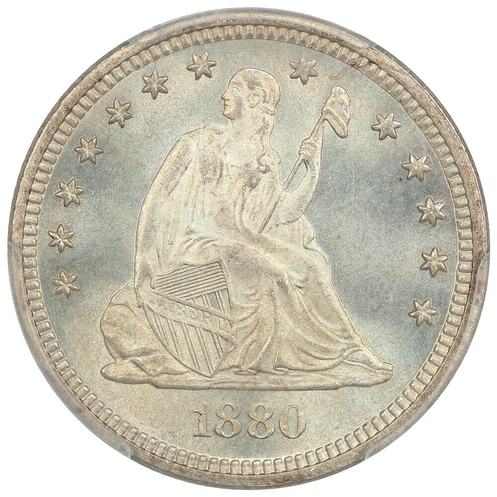 1880 25C PCGS/CAC MS67+ ex: D.L. Hansen