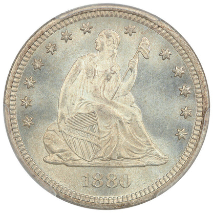 1880 25C PCGS/CAC MS67+ ex: D.L. Hansen