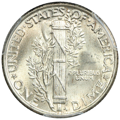 1934 10C PCGS MS67FB - Mercury Dime