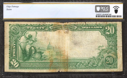 1902 $20 FIRST NATIONAL BANKNOTE CURRENCY BAYARD NEBRASKA PCGS 25 VF (753B)