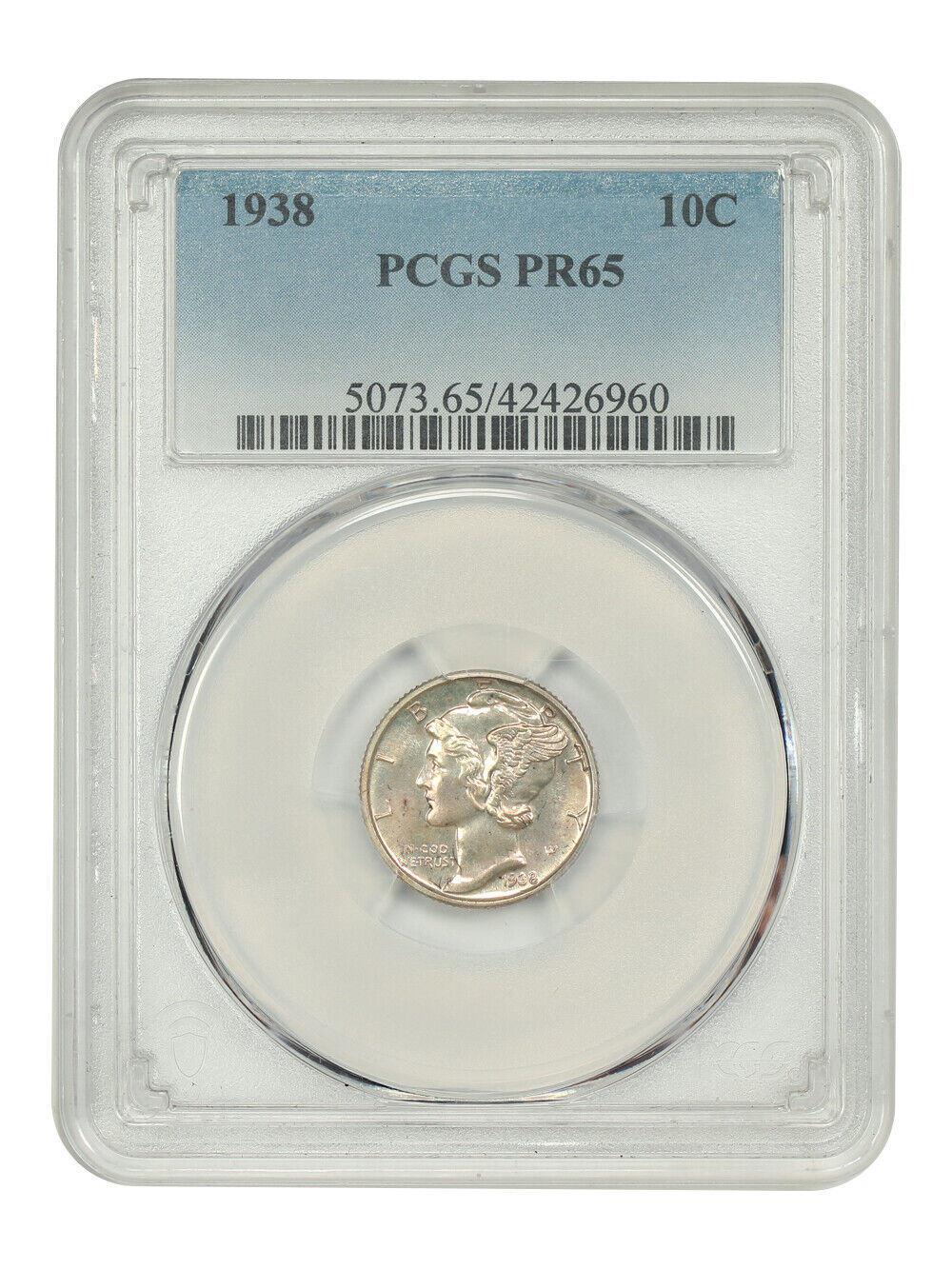 1938 10C PCGS PR65 - Mercury Dime