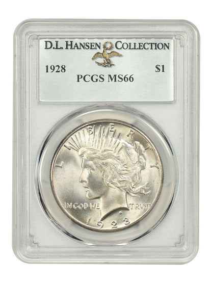 1928 $1 PCGS MS66 ex: D.L. Hansen