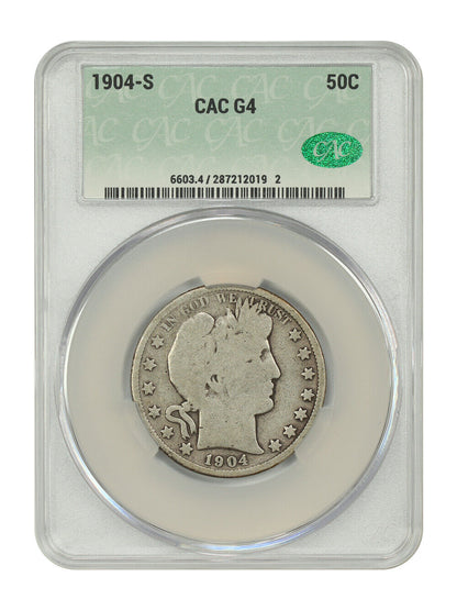 1904-S 50C CACG Good 04 - Barber Half Dollar