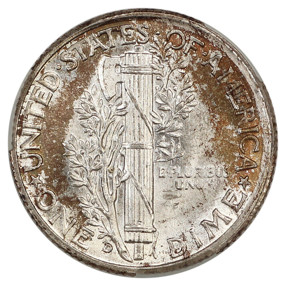 1935-D 10C CACG MS67+FB ex: D.L. Hansen - Mercury Dime