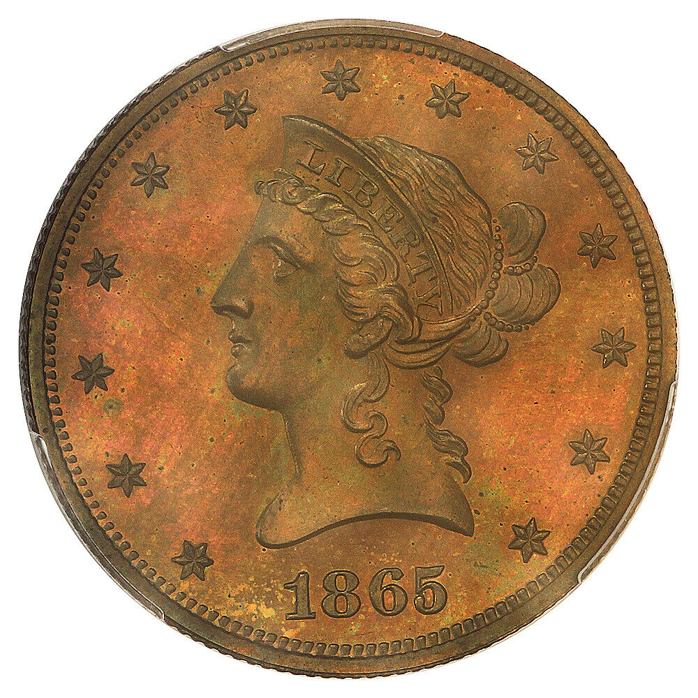 Pattern: 1865 $10 PCGS PR65BN (J-450) - Patterns