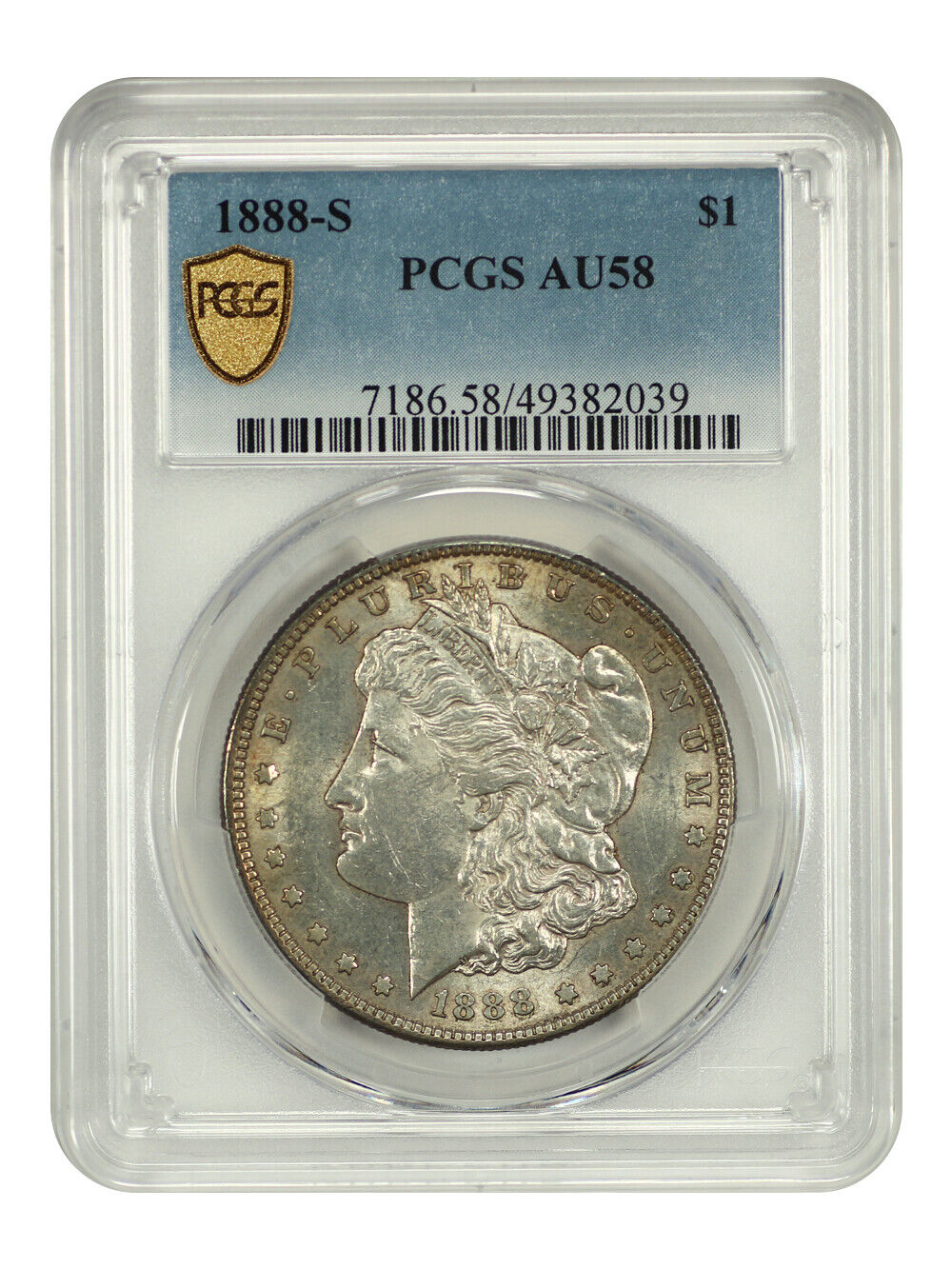 1888-S $1 PCGS AU58 - Morgan Dollar