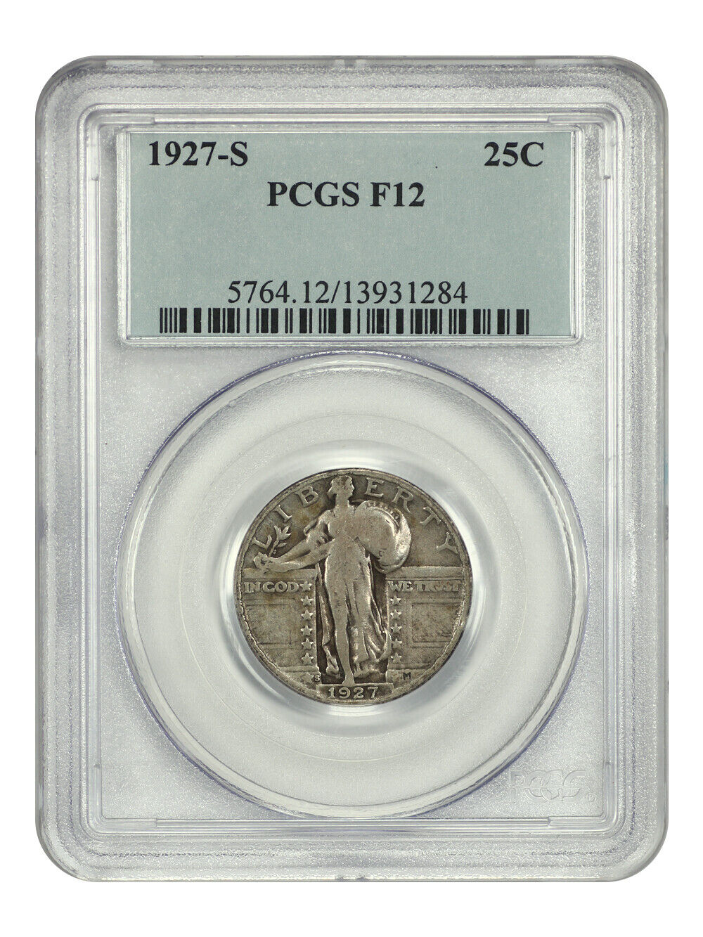 1927-S 25C PCGS Fine 12 - Standing Liberty Quarter - Key Date