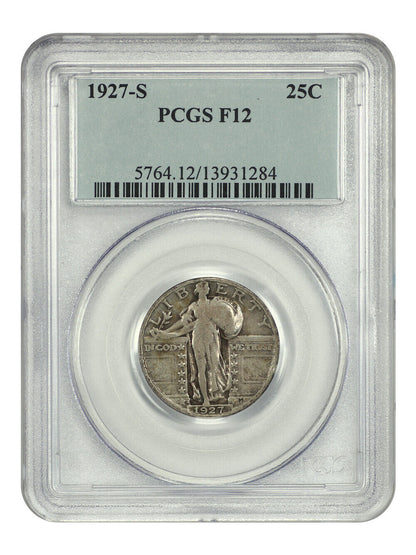 1927-S 25C PCGS Fine 12 - Standing Liberty Quarter - Key Date