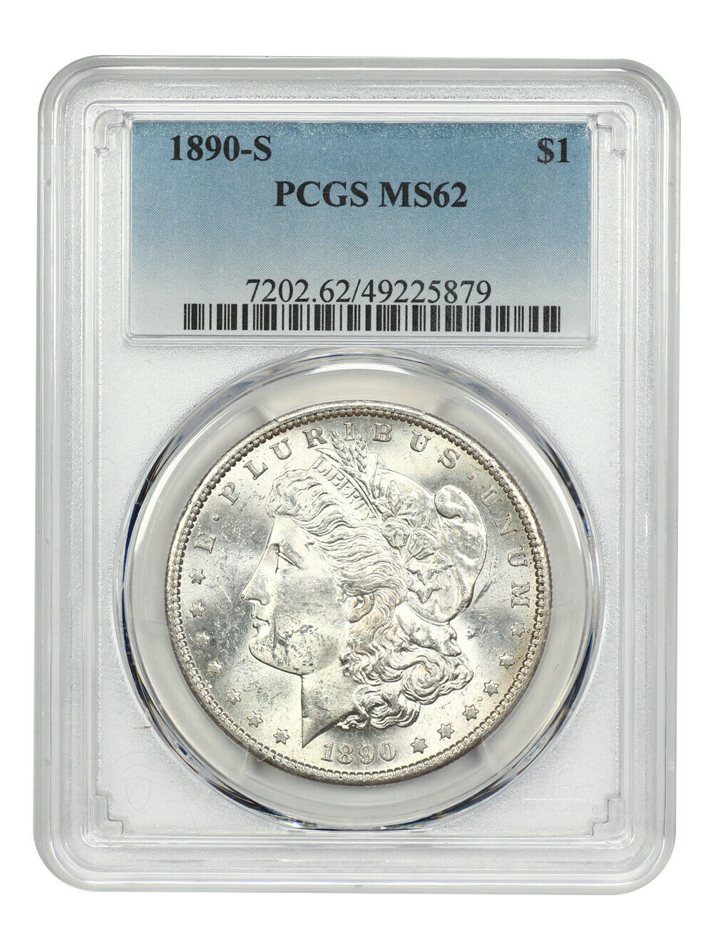 1890-S $1 PCGS MS62