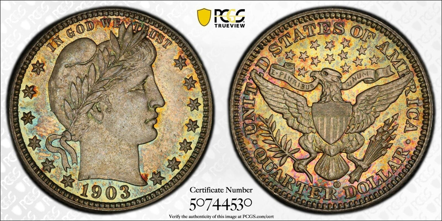 1903-O 25C Barber Quarter PCGS MS66 (CAC)