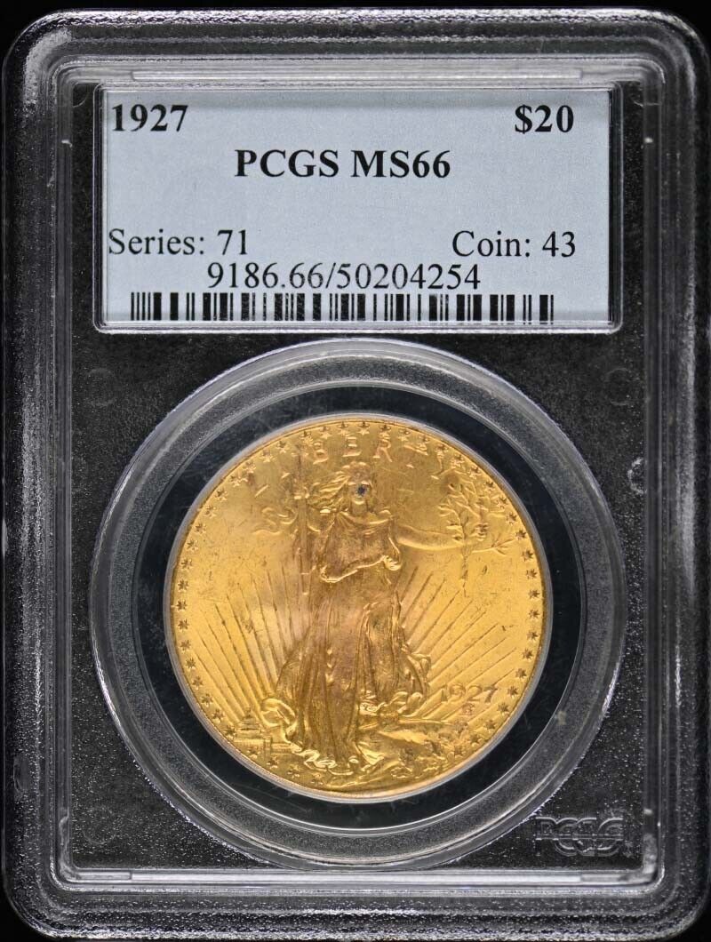 1927 $20 Saint Gaudens PCGS MS66