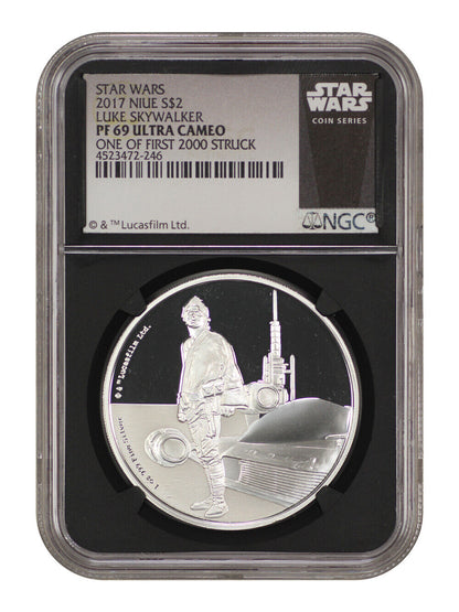 Niue: 2017 Star Wars Luke Skywalker $2 NGC Proof 69 UCAM (First 2000 Struck)