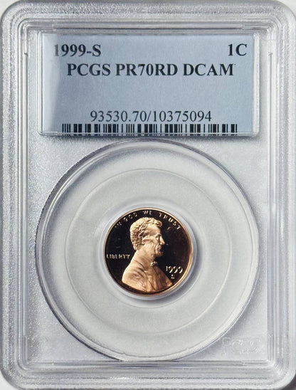 1999 S Small Cents Lincoln, Memorial Reverse PCGS PR-70 DCAM