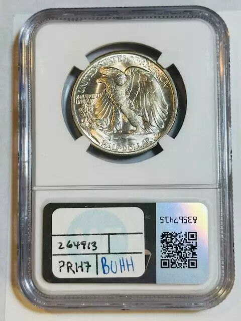 1944 S Walking Liberty Half Dollar NGC MS-66+ White Original Coin! Big Spread Co