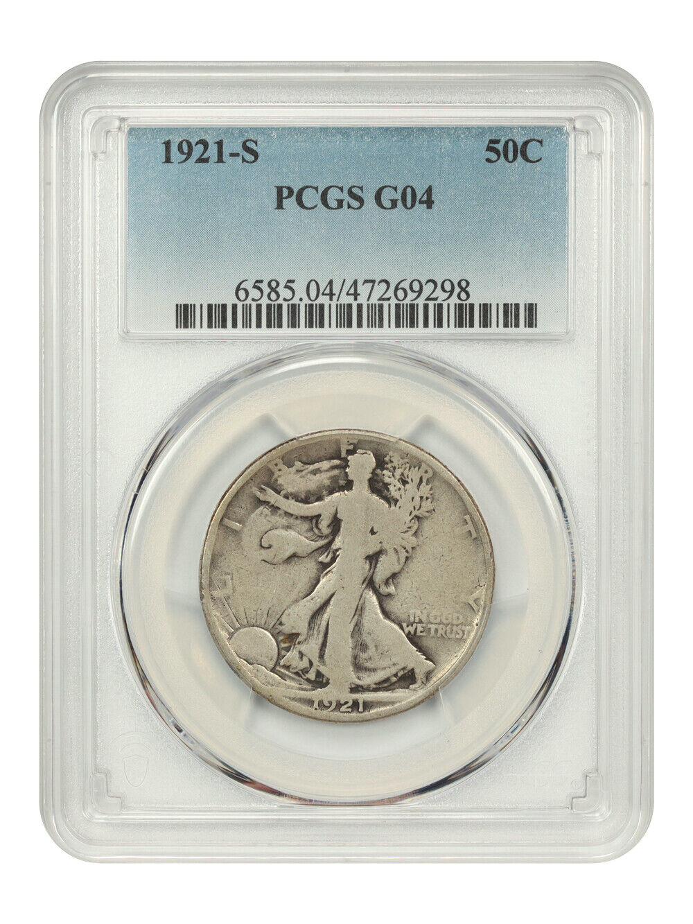 1921-S 50C PCGS G4