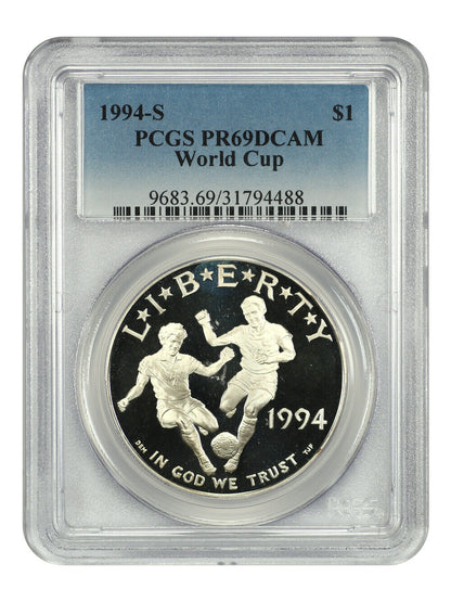 1994-S $1 World Cup PCGS PR69DCAM - $1 (Silver)