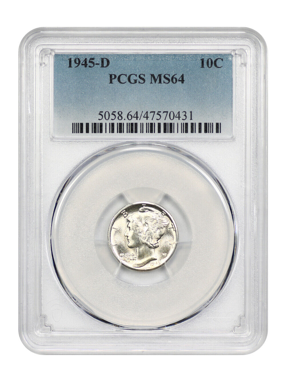 1945-D 10C PCGS MS64