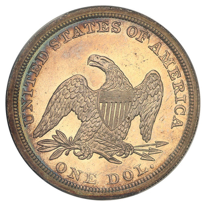 1852 $1 PCGS/CAC MS63+ ex: D.L. Hansen