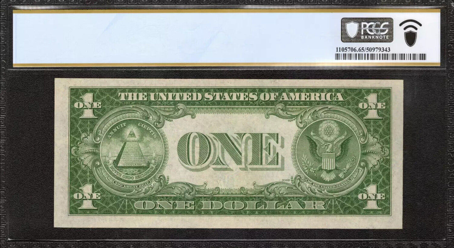 1935A $1 EXPERIMENTAL "R" SILVER CERTIFICATE FR.1609 STAR NOTE PCGS 65 PPQ (890A