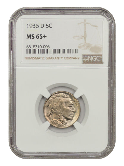 1936-D 5C NGC MS65+