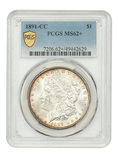 1891-CC $1 PCGS MS62+ - Morgan Dollar - Scarce Date