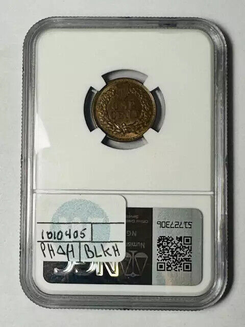 1869 P Small Cents Indian Head Penny NGC MS-64 BN CAC