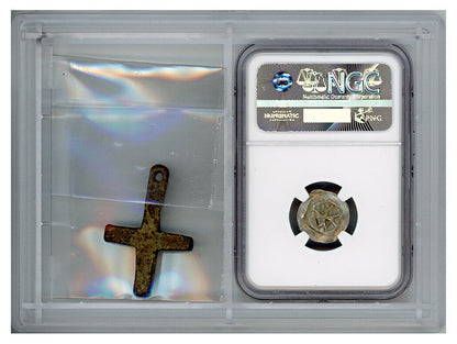 Medieval Austria: 1300-1400 Austria Heller Hall XF45 (With Antique Cross)