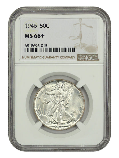 1946 50C NGC MS66+ - Walking Liberty Half Dollar