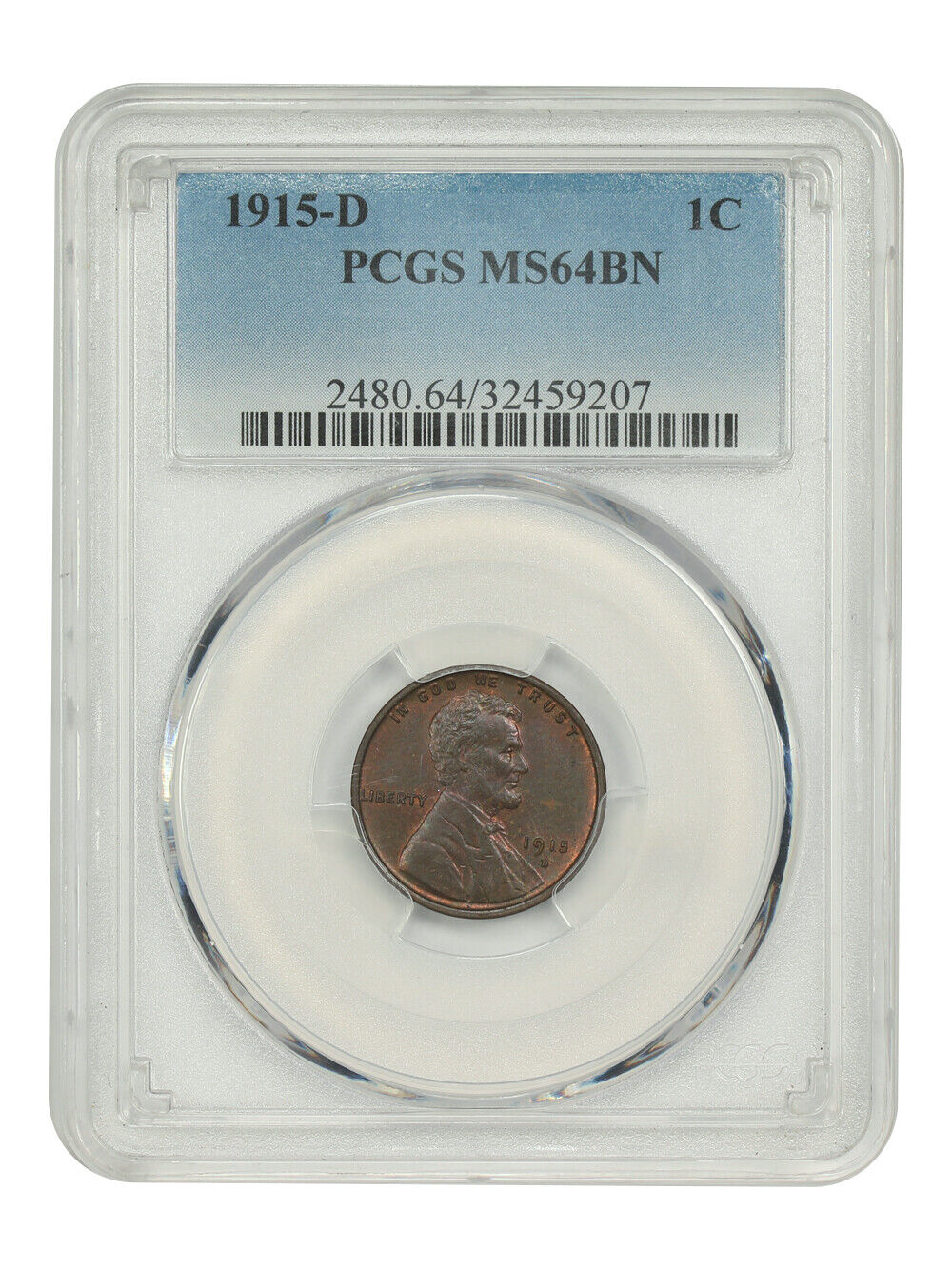 1915-D 1C PCGS MS64BN - Lincoln Cent (Wheat Reverse) - Better D-Mint Lincoln