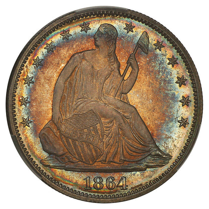 1864 50C CACG PR66 ex: D.L. Hansen - Liberty Seated Half Dollar