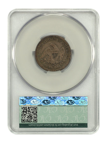 1861-S 25C CACG Fine 15 - Liberty Seated Quarter - Civil War Era Issue