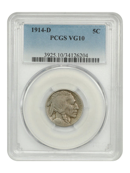 1914-D 5C PCGS VG10