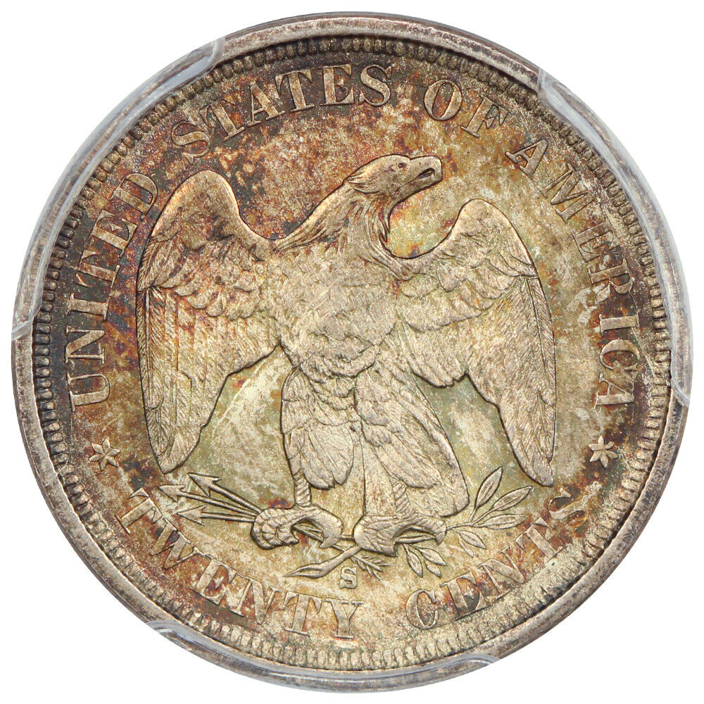 1875-S 20C PCGS/CAC MS66 ex: D.L. Hansen