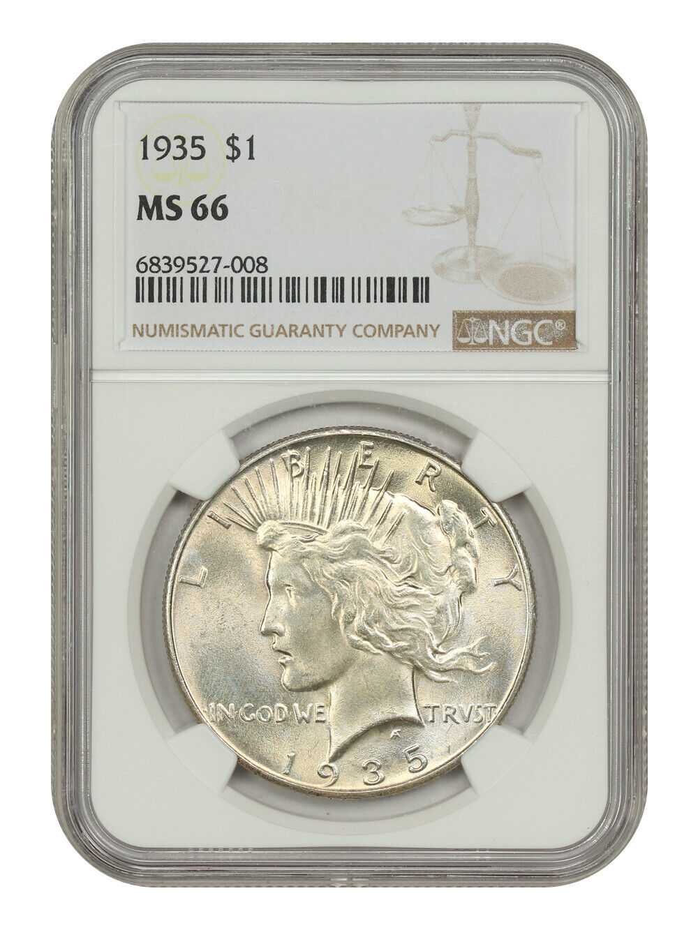 1935 $1 NGC MS66 - Peace Dollar